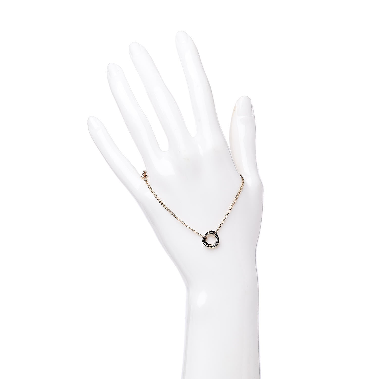 Cartier 18K Pink Yellow White Gold Trinity Bracelet 2 of 5