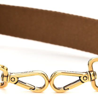 Fendi Ribbon Vitello Century FF 1974 Flat Studded Strap You Fango Marrone Ebano 5 of 5