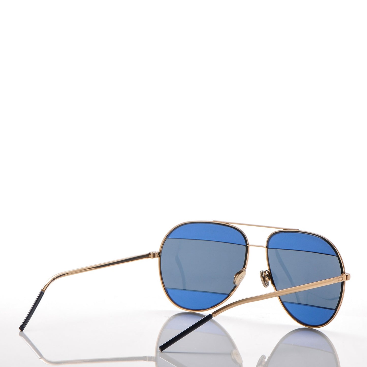 Split 1 Aviator Sunglasses Navy Gold