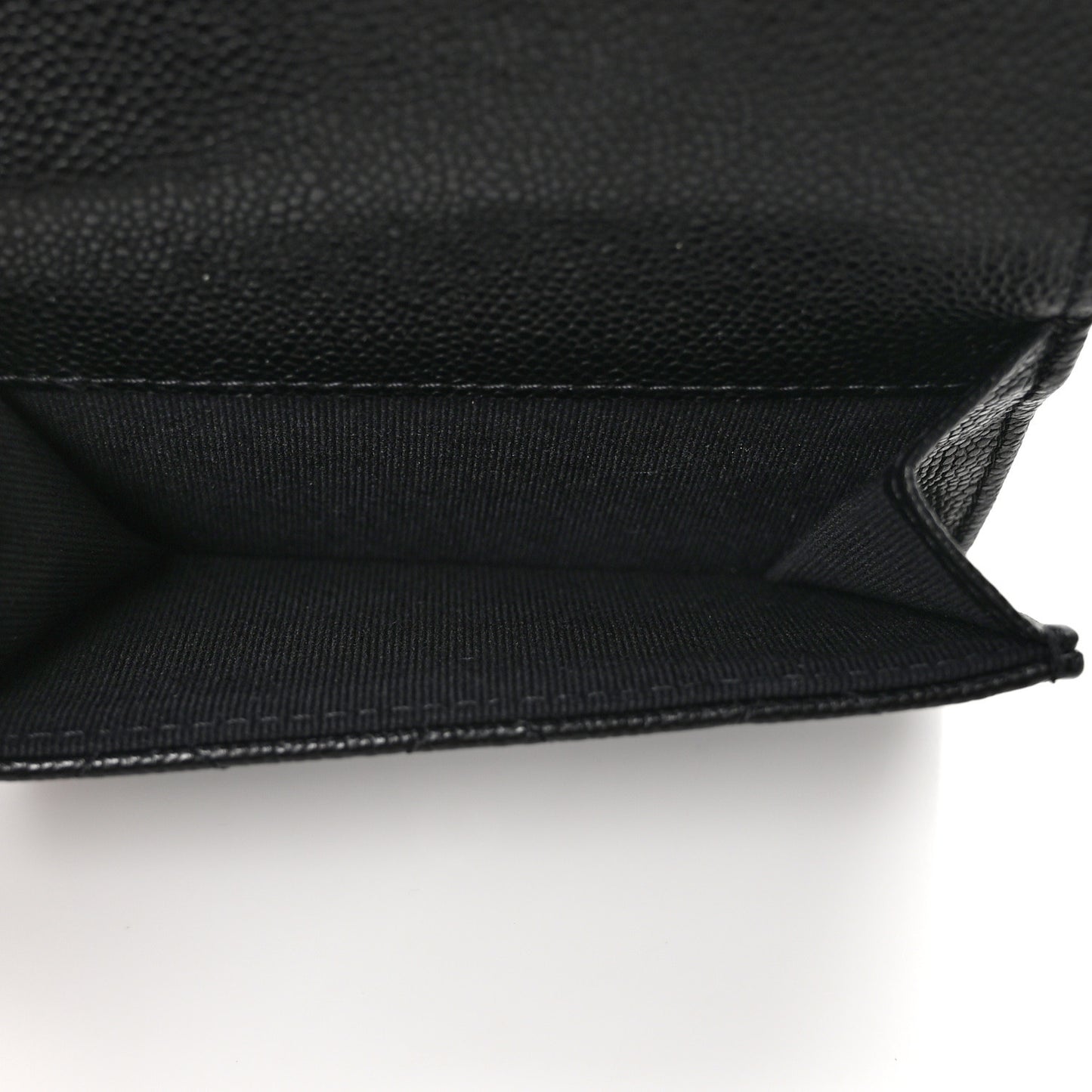 Caviar Quilted Double Flap Wallet Black