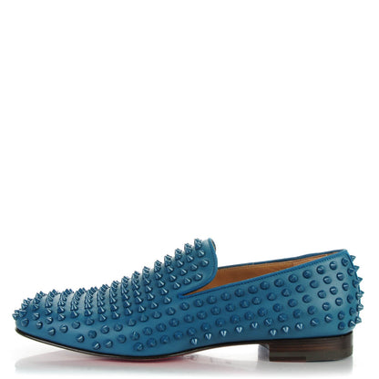 Christian Louboutin Mens Calfskin Rollerboy Spikes Flat Loafers 42.5 Turquin 1 of 7