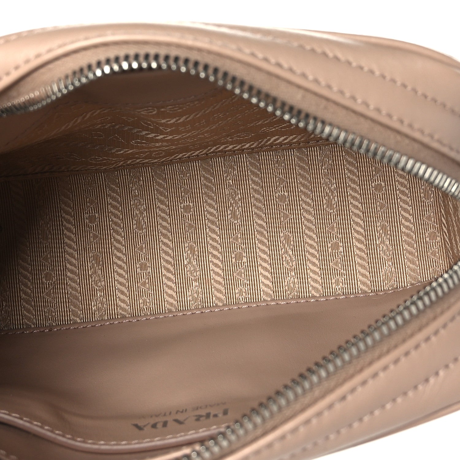 Prada Soft Calfskin Impunture Diagramme Camera Bag Cipria 5 of 8