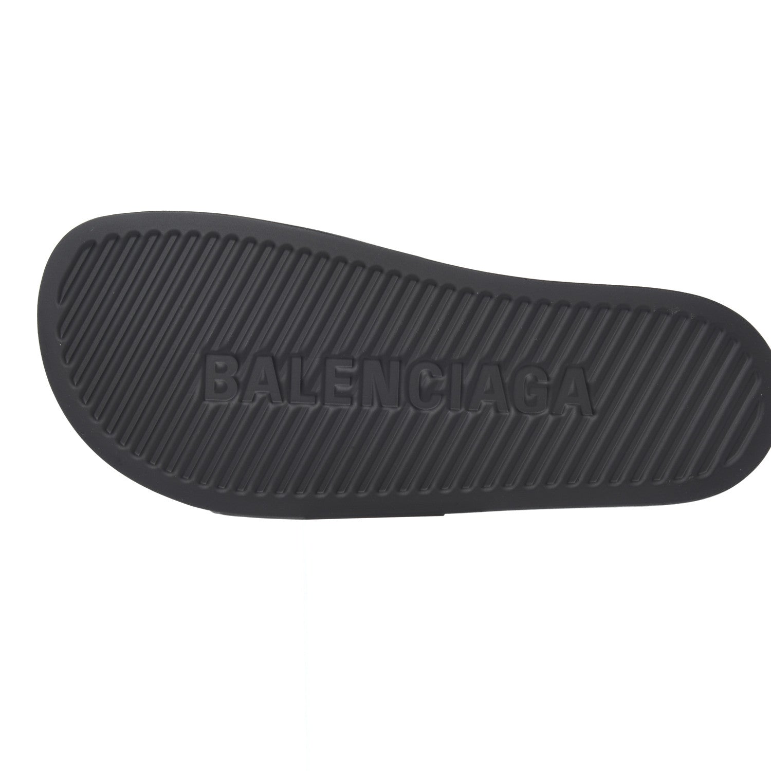 Balenciaga Rubber Womens BB Pool Slide Sandals 39 Black 7 of 9