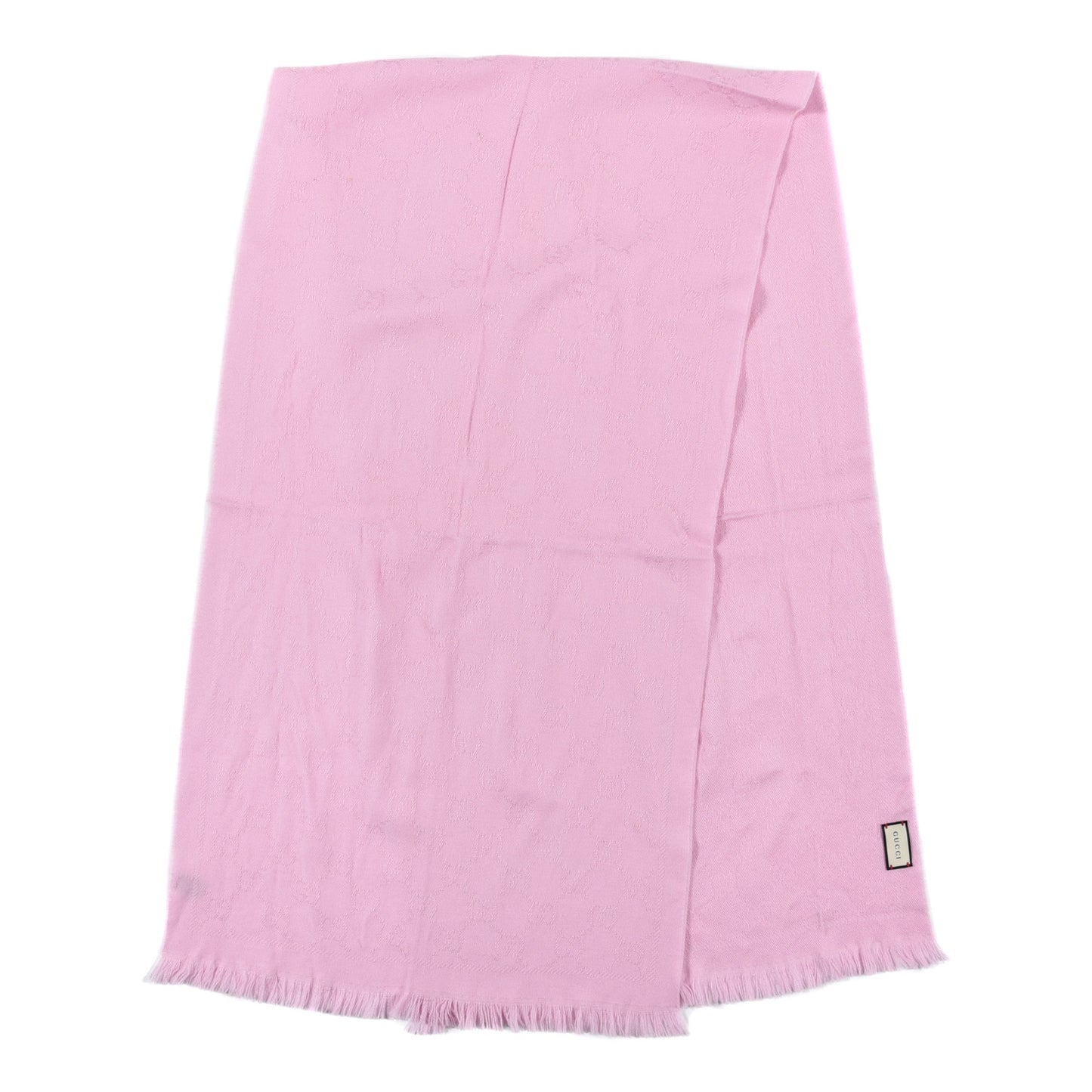 Wool Silk GG Monogram GGNat Scarf Rose