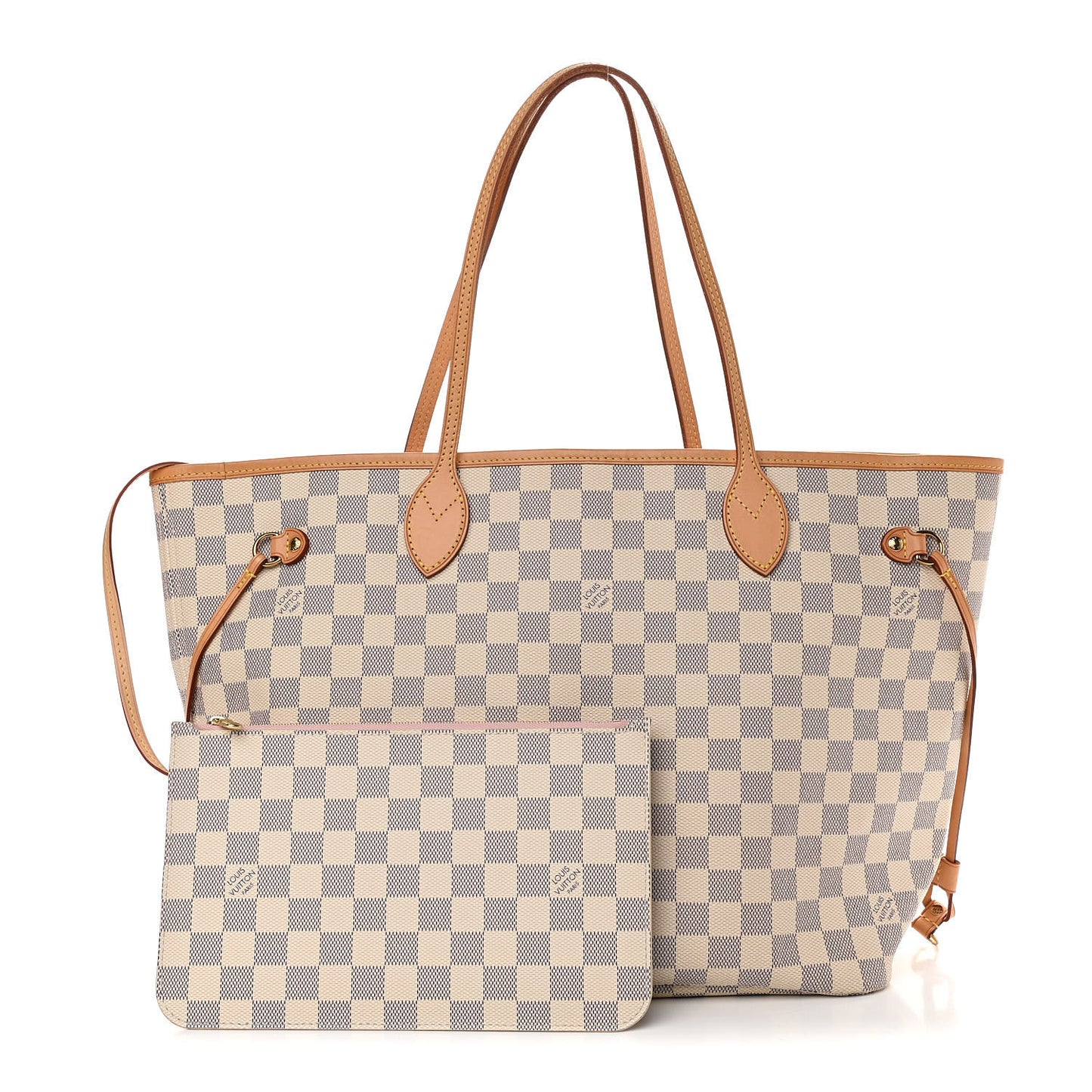 Damier Azur Neo Neverfull MM Rose Ballerine