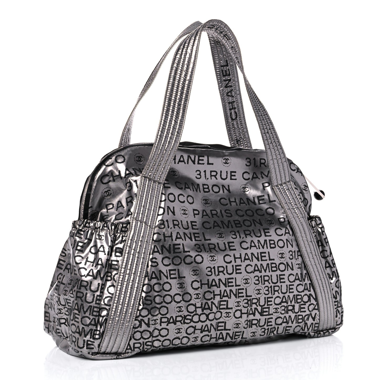 Lacquered Canvas Medium Unlimited Tote Argent Fonce