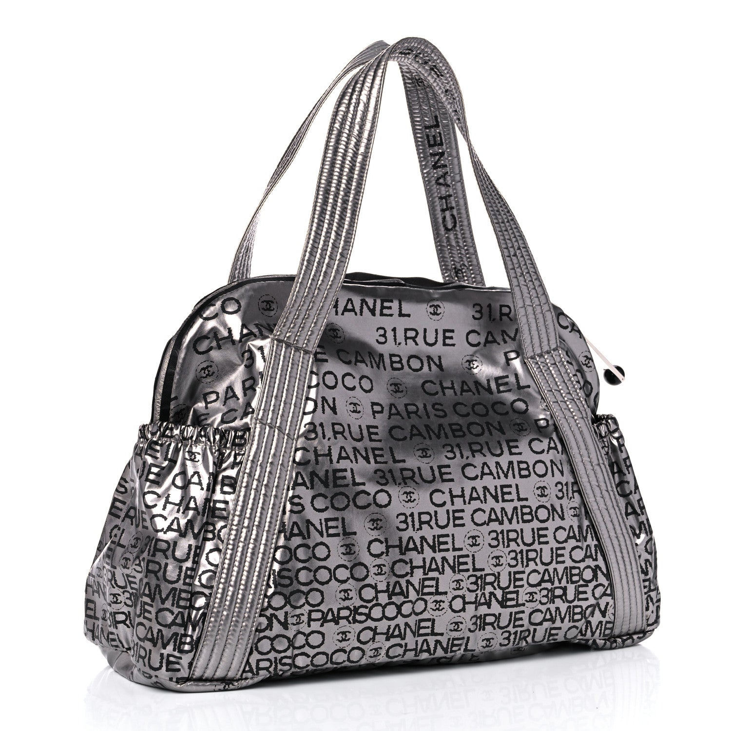 Chanel Lacquered Canvas Medium Unlimited Tote Argent Fonce 3 of 12