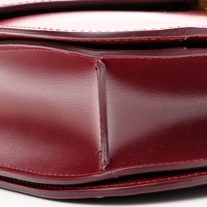 Celine Box Calfskin Medium Classic Box Flap Bag Burgundy 8 of 9