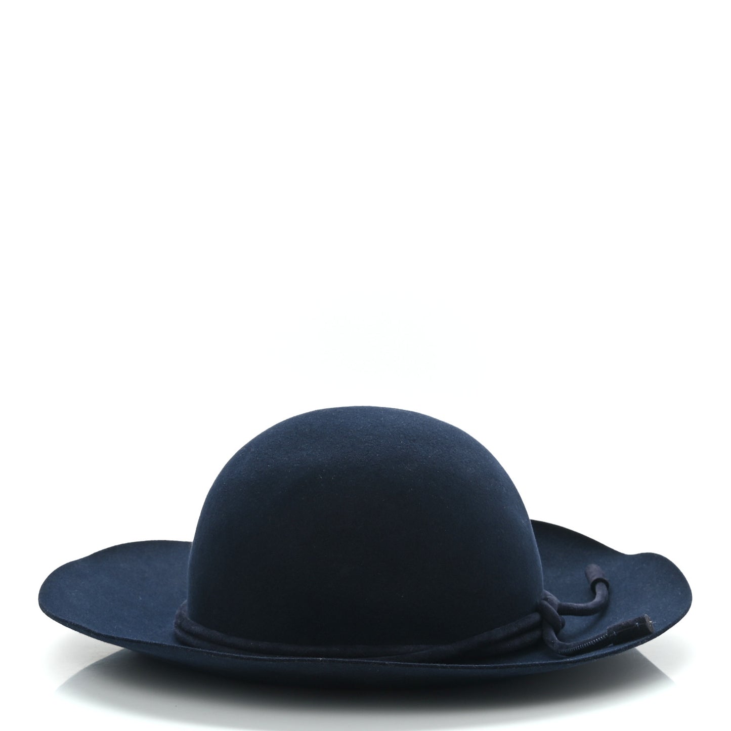 Rabbit Felt Lambskin Vicky Hat 59 Bleu Nuit