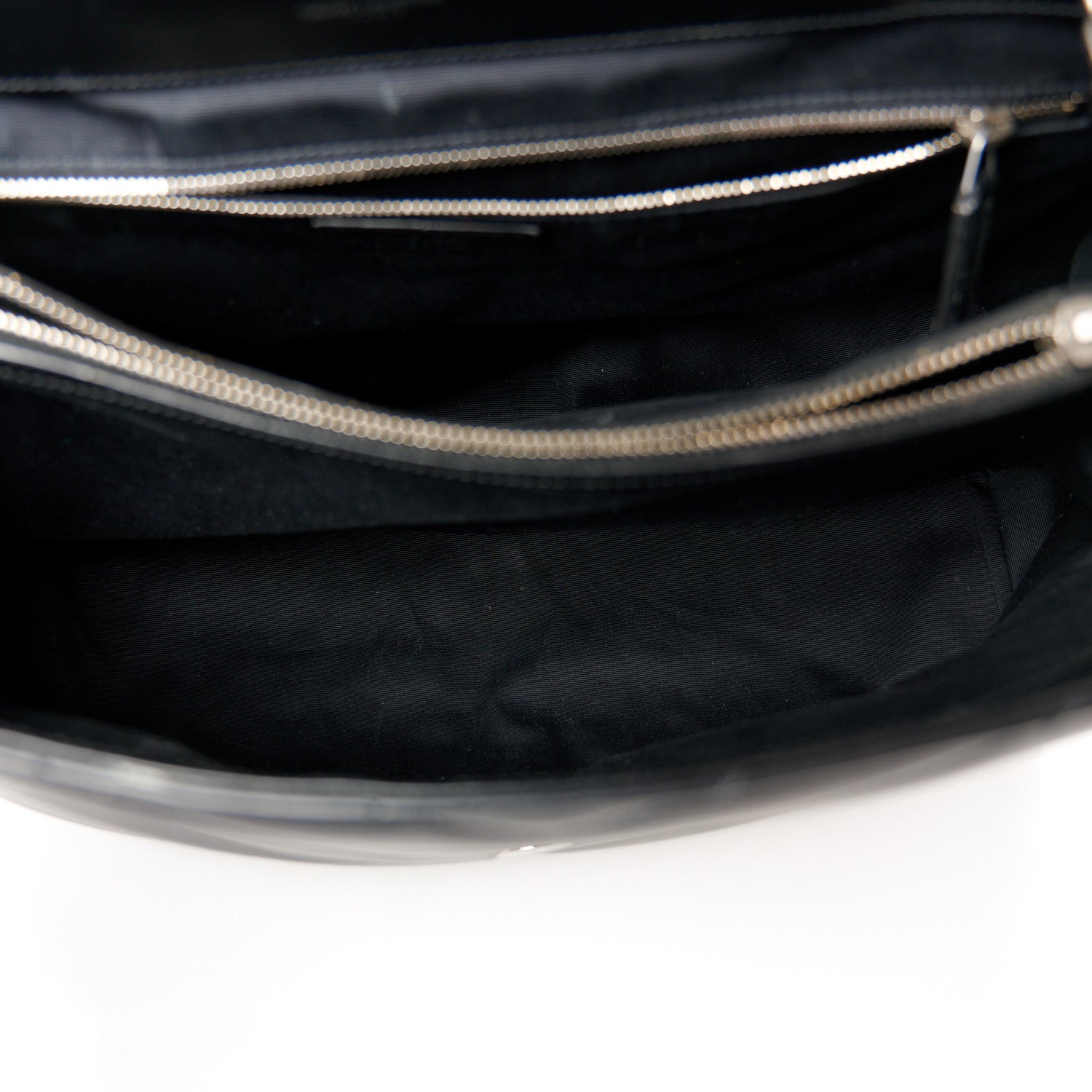 Saint Laurent Calfskin Y Quilted Monogram Large Loulou Chain Satchel Black 5 of 11