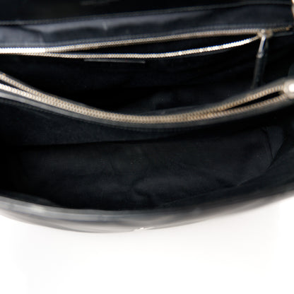Saint Laurent Calfskin Y Quilted Monogram Large Loulou Chain Satchel Black 5 of 11