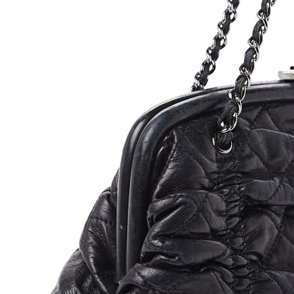 Chanel Lambskin Quilted Sharpei Frame Tote Black 13 of 19