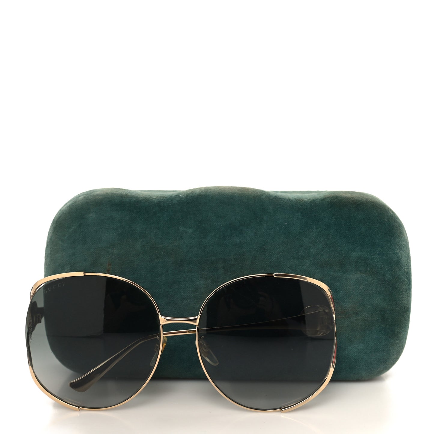 Metal Oversized Round Frame GG0225S Sunglasses Gold