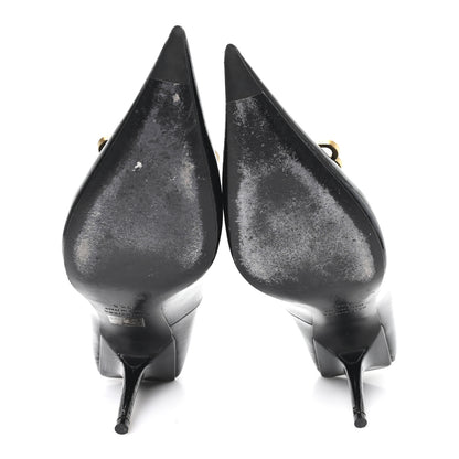 Balenciaga Shiny Calfskin BB Square Knife 80mm Pumps 38.5 Black 6 of 9