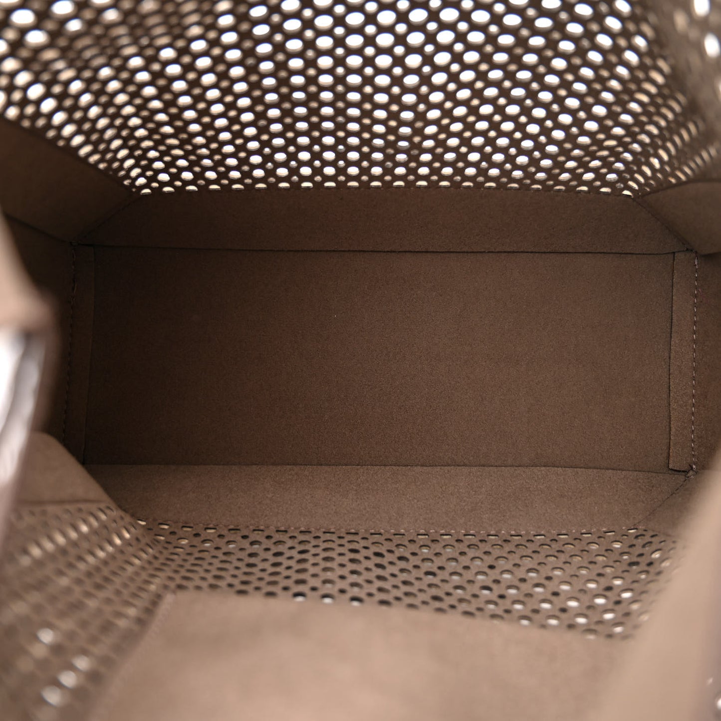 Alter Nappa Perforated Braided Shoulder Bag Brown Dark Beige