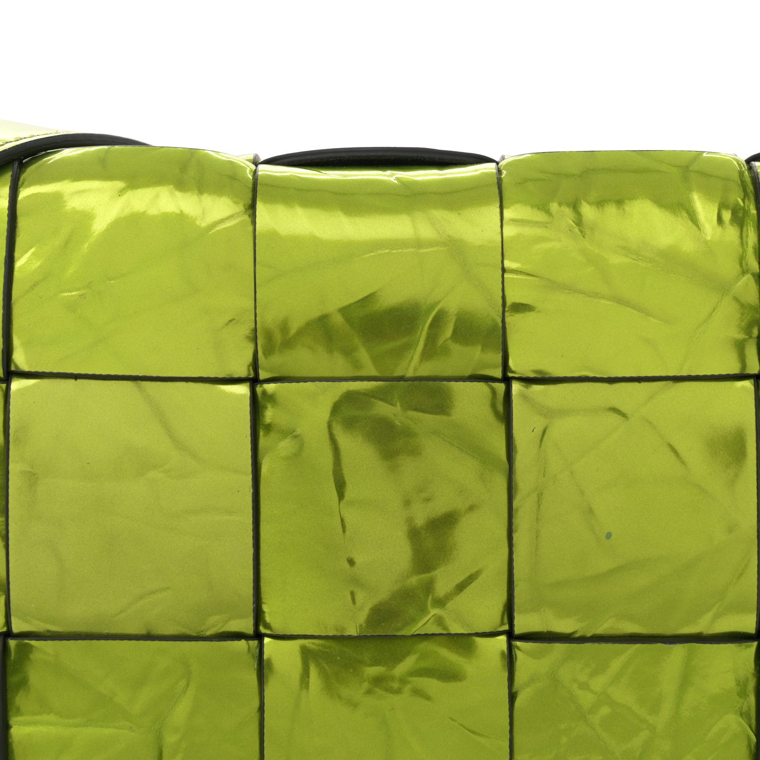 Bottega Veneta Metallic Crushed Calfskin Maxi Intrecciato Cassette Crossbody Bag Chlorophyll 8 of 11