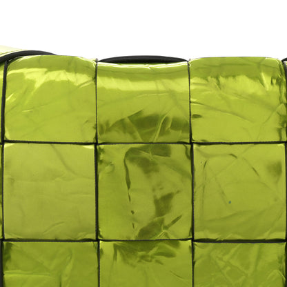 Bottega Veneta Metallic Crushed Calfskin Maxi Intrecciato Cassette Crossbody Bag Chlorophyll 8 of 11