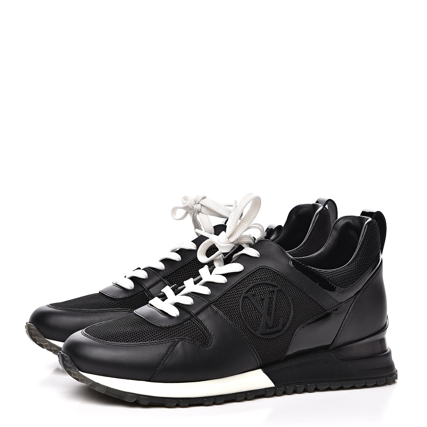 Calfskin Run Away Sneakers 39 Black