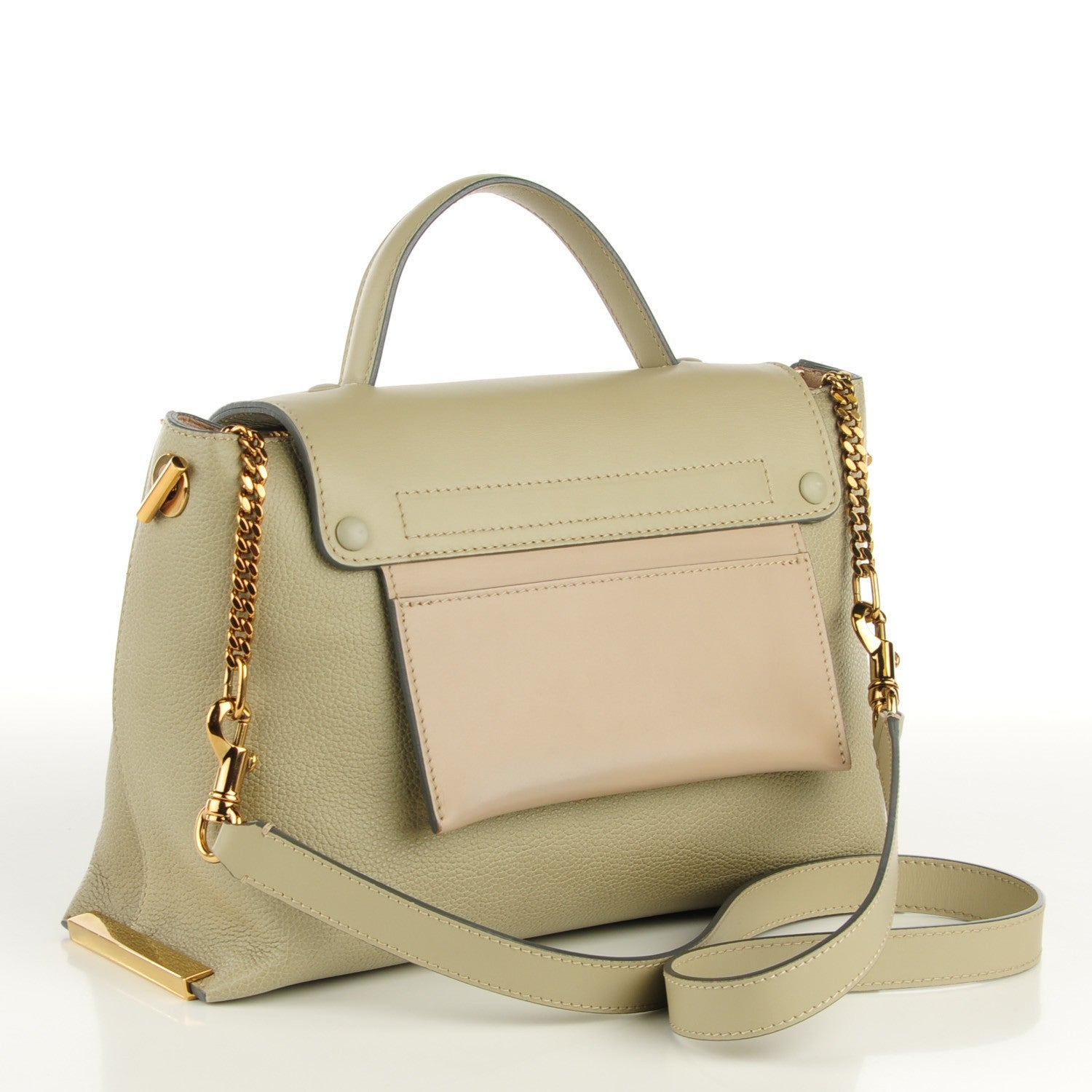 Chloe Calfskin Medium Clare Top Handle Bag Baobab Green 3 of 7