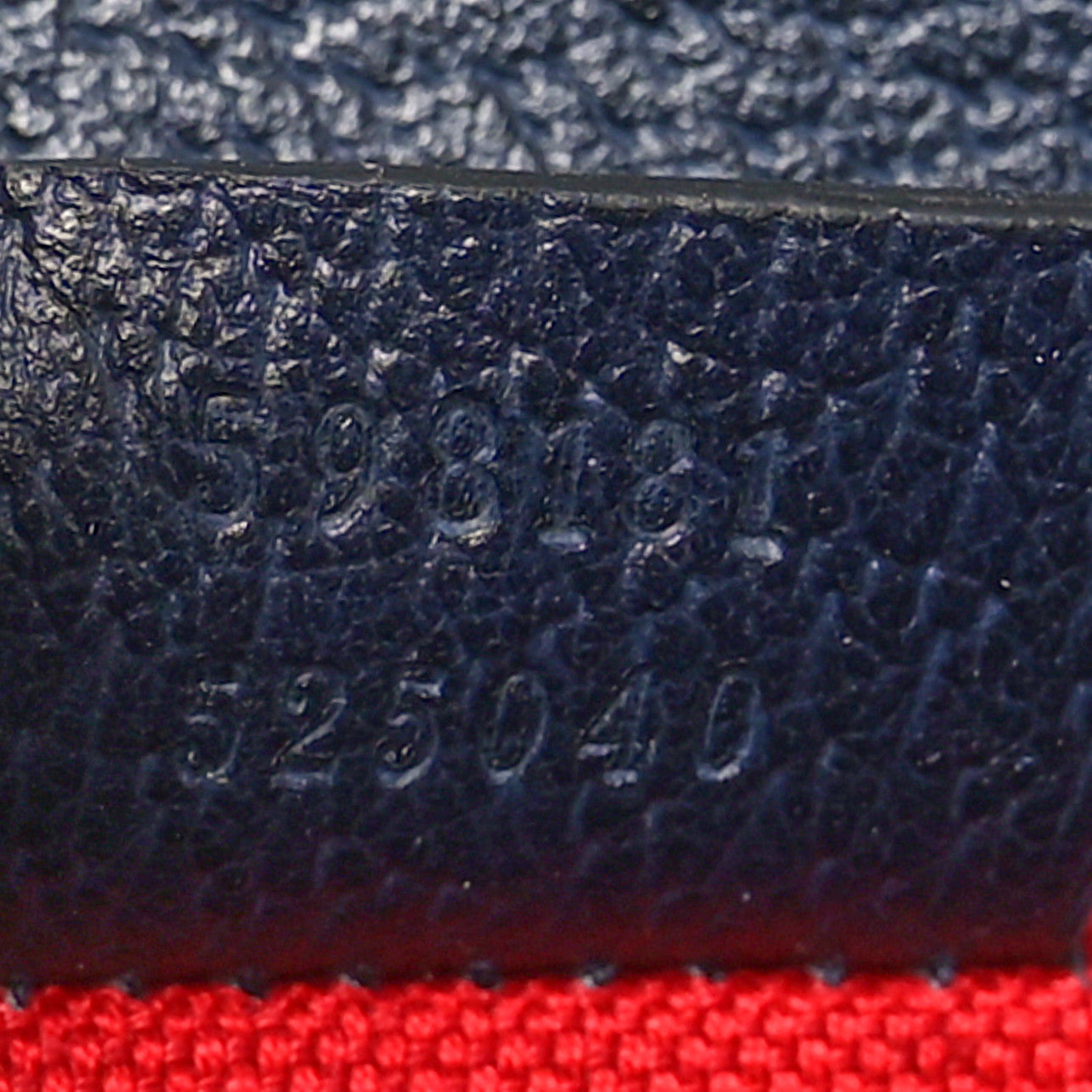 Gucci Covered Wool GG Monogram Slim Belt Bag Navy Red 7 of 10