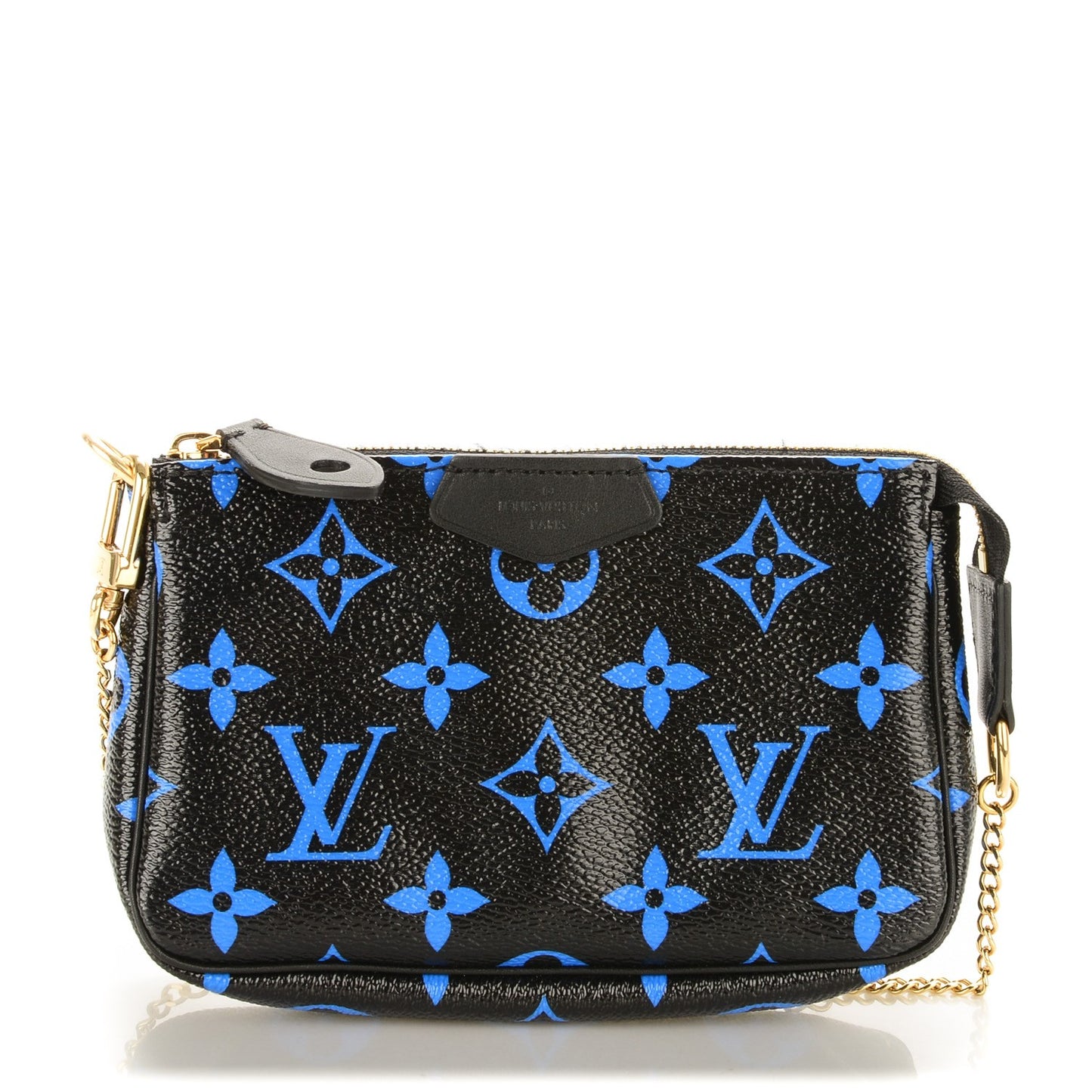 Colored Monogram Mini Pochette Accessories Blue Black
