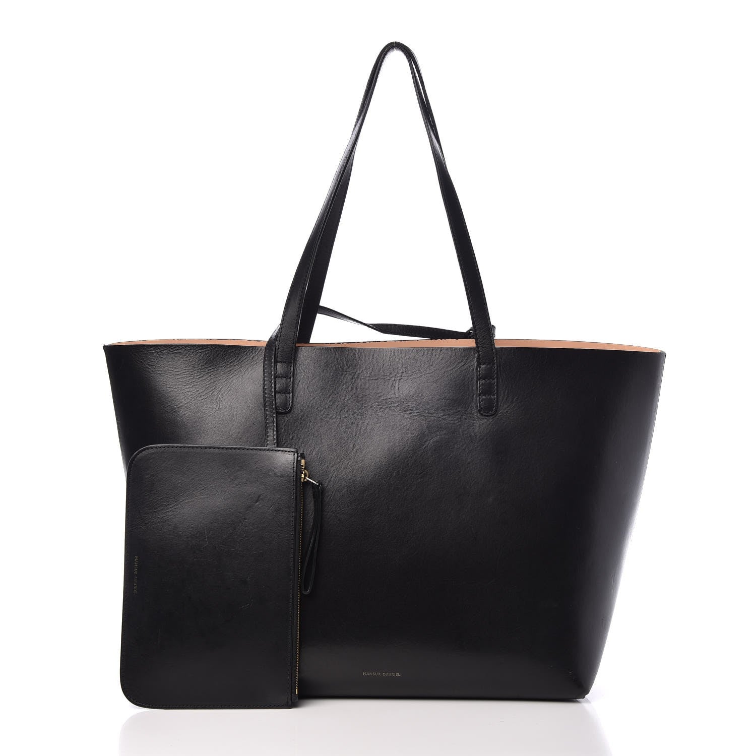 Mansur Gavriel Smooth Calfskin Large Shopping Tote Black 3 of 19