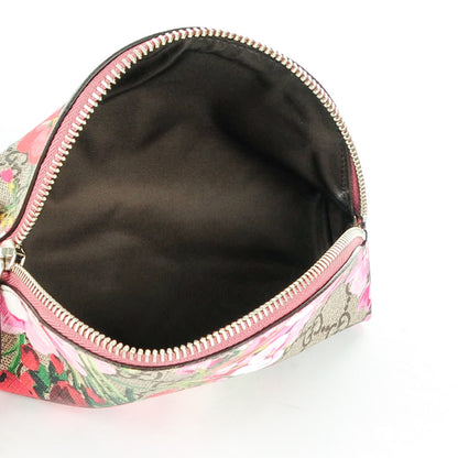 Gucci GG Supreme Monogram Blooms Small Pouch Cosmetic Case Beige Multicolor Dry Rose 4 of 6