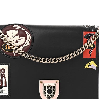 Christian Dior Calfskin Paradise Diorama Croisiere Chain Wallet Black 7 of 15