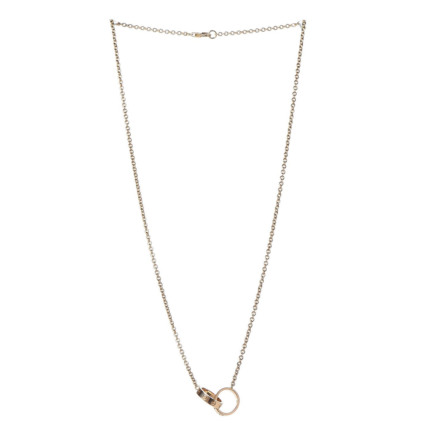 18K Yellow Gold Interlocking LOVE Necklace