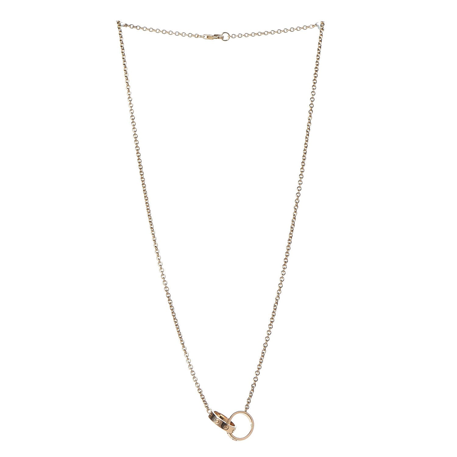 Cartier 18K Yellow Gold Interlocking LOVE Necklace 3 of 8