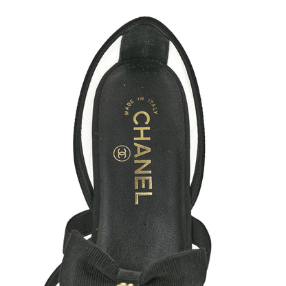 Chanel Mesh Grosgrain Mary Janes Flats 37 White Black 7 of 10