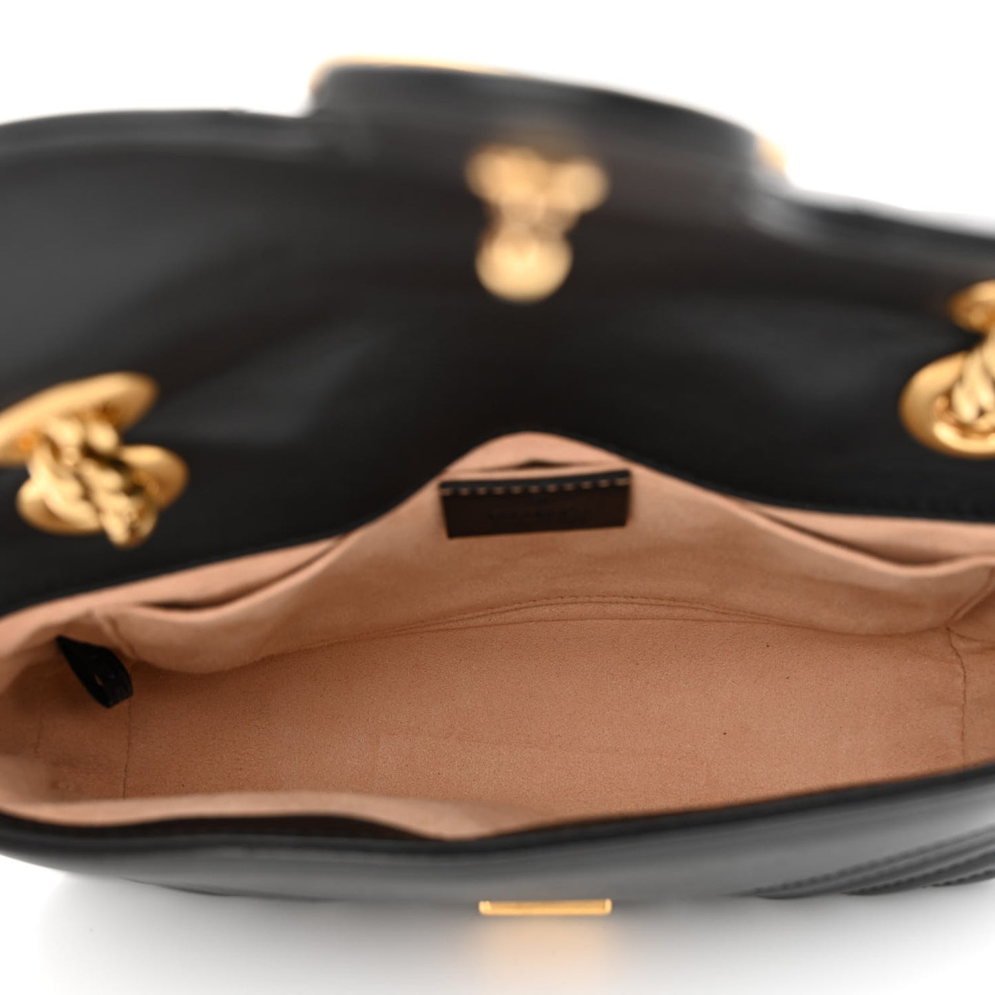 Calfskin Matelasse Mini GG Marmont Shoulder Bag Black