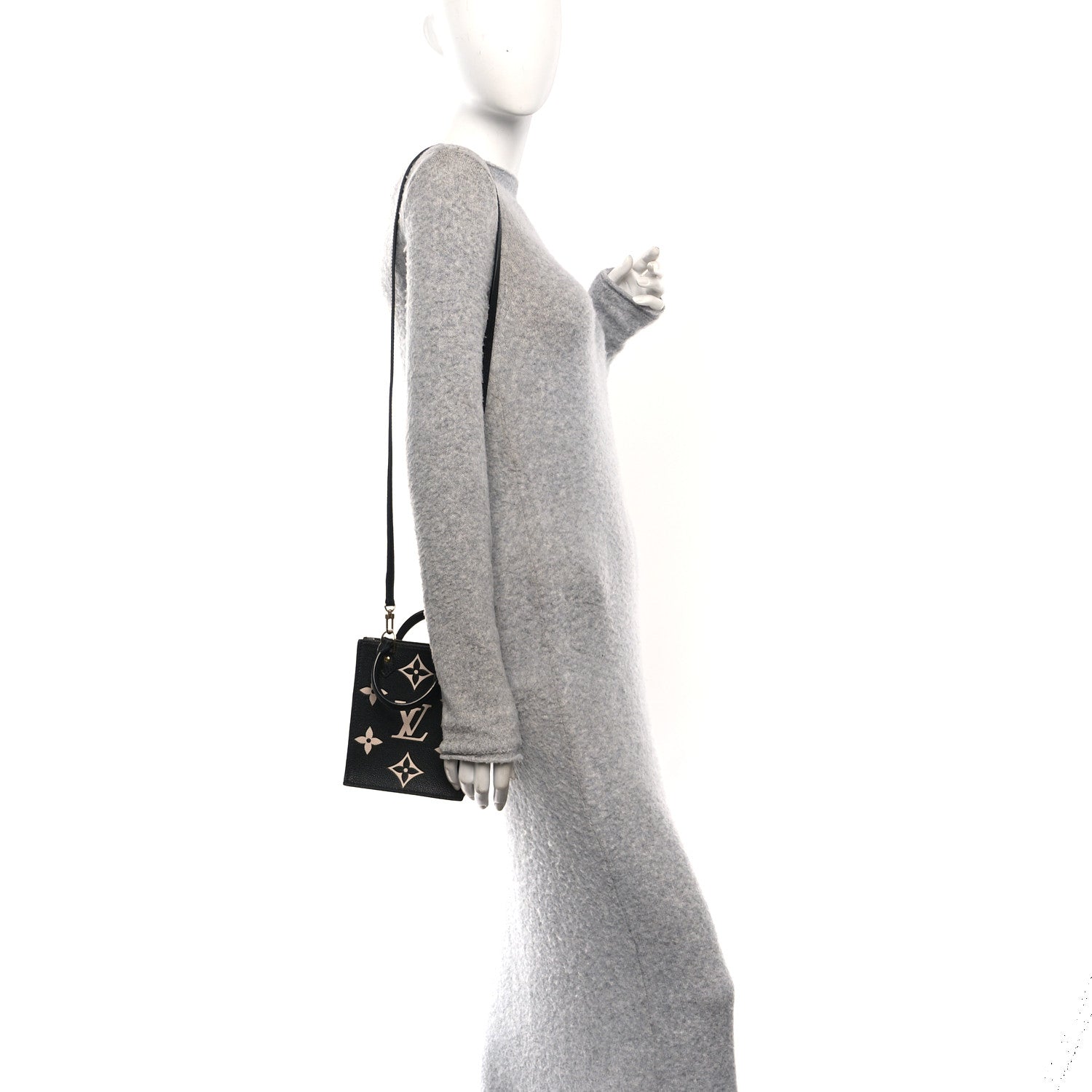Louis Vuitton Empreinte Monogram Giant Petit Sac Plat Black Beige 2 of 10