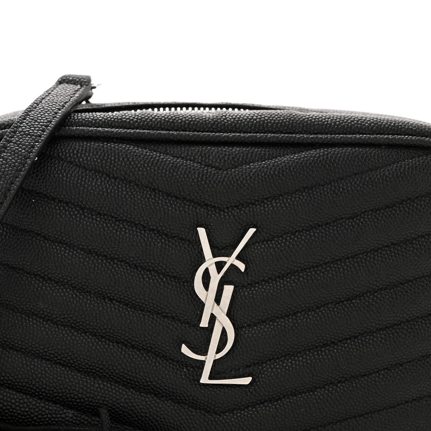 Saint Laurent Grain De Poudre Matelasse Monogram Mini Lou Camera Bag Black 5 of 11