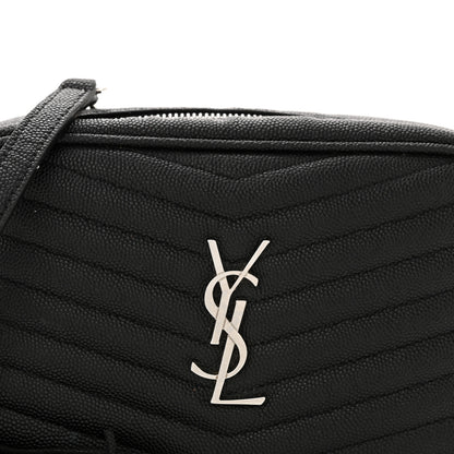 Saint Laurent Grain De Poudre Matelasse Monogram Mini Lou Camera Bag Black 5 of 11