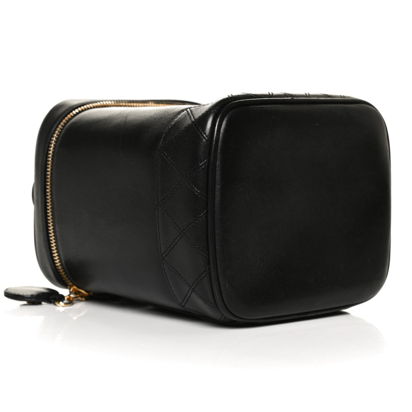 Calfskin Cosmetic Vanity Bag Black