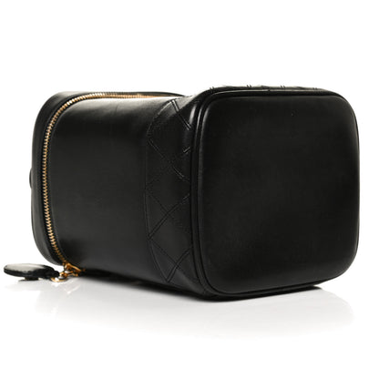 Chanel Calfskin Cosmetic Vanity Bag Black 7 of 10