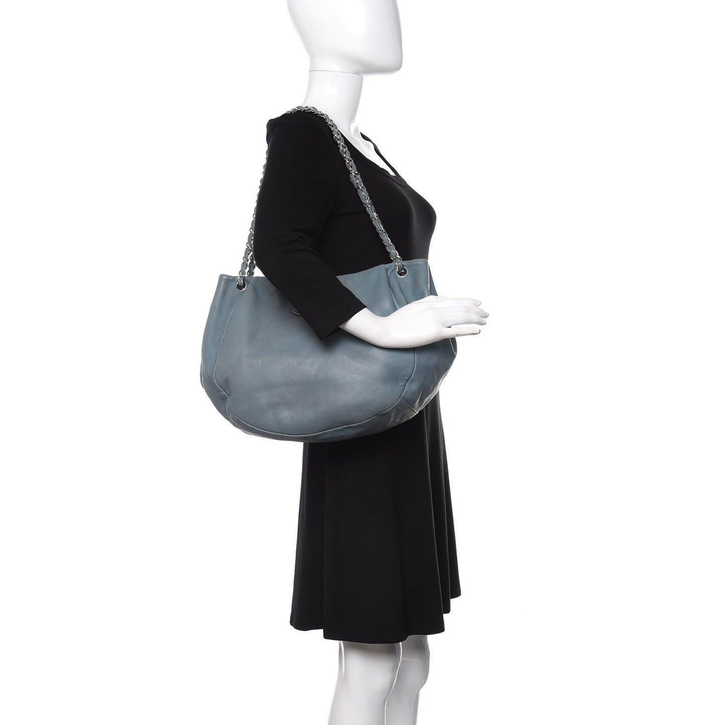 Lambskin Sensual Hobo Blue