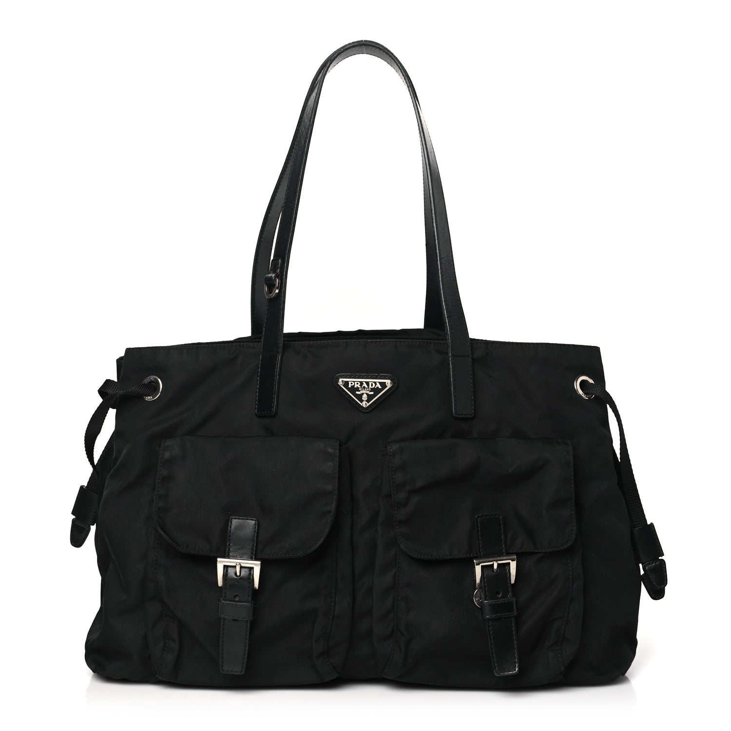 Prada Nylon Vela Drawstring Shopping Tote Black 1 of 15