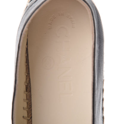 Chanel Lambskin CC Espadrilles 37 Black 8 of 10