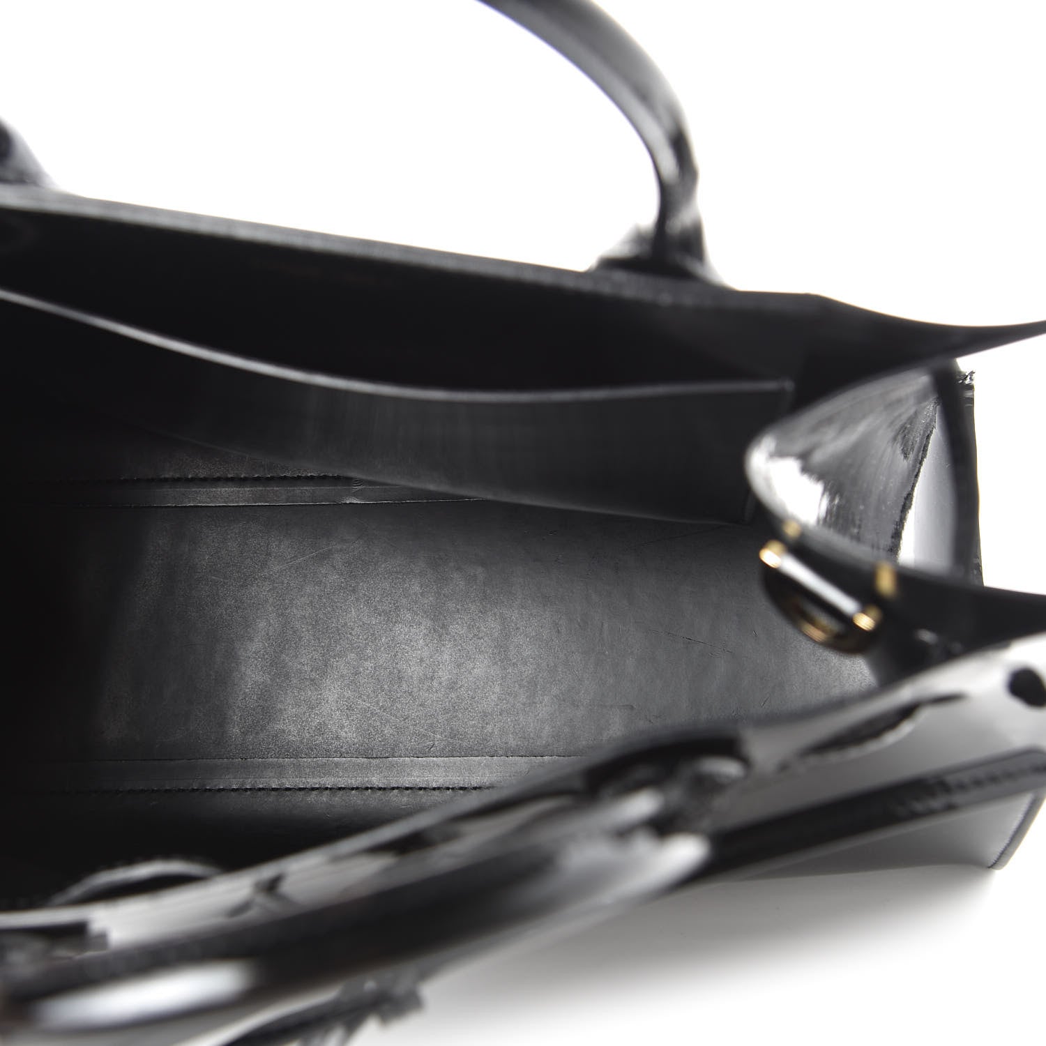 Mansur Gavriel Patent Mini Sun Bag Black 5 of 9