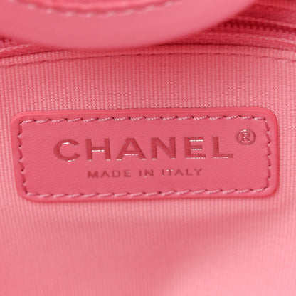 Chanel Canvas Calfskin Striped Large Deauville Tote Pink Blue 6 of 10