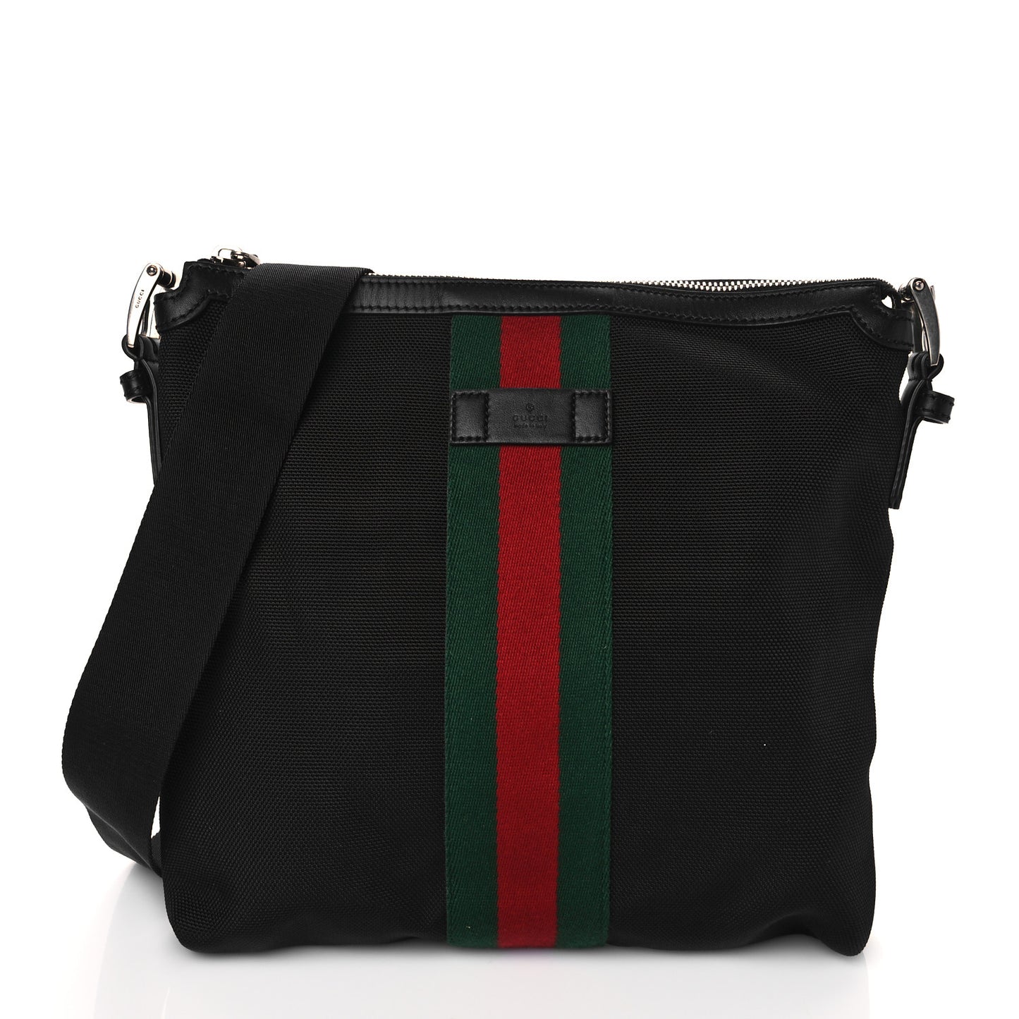 Techno Canvas Web Messenger Bag Black