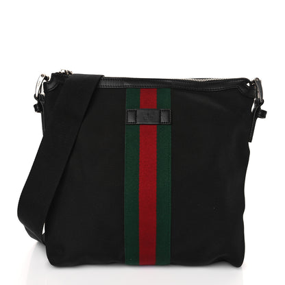Gucci Techno Canvas Web Messenger Bag Black 1 of 10