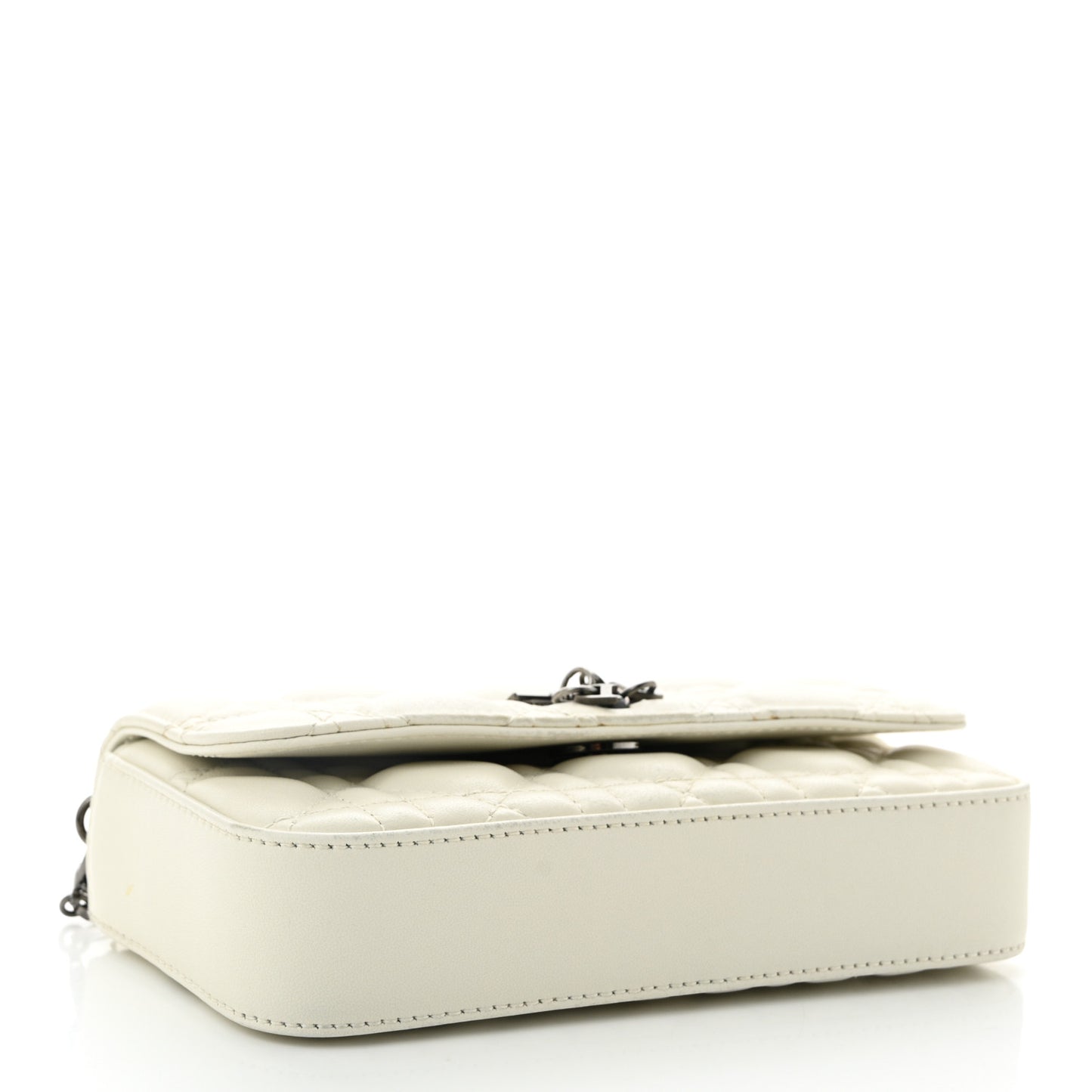 Calfskin Cannage Lady Dior Phone Pouch Latte