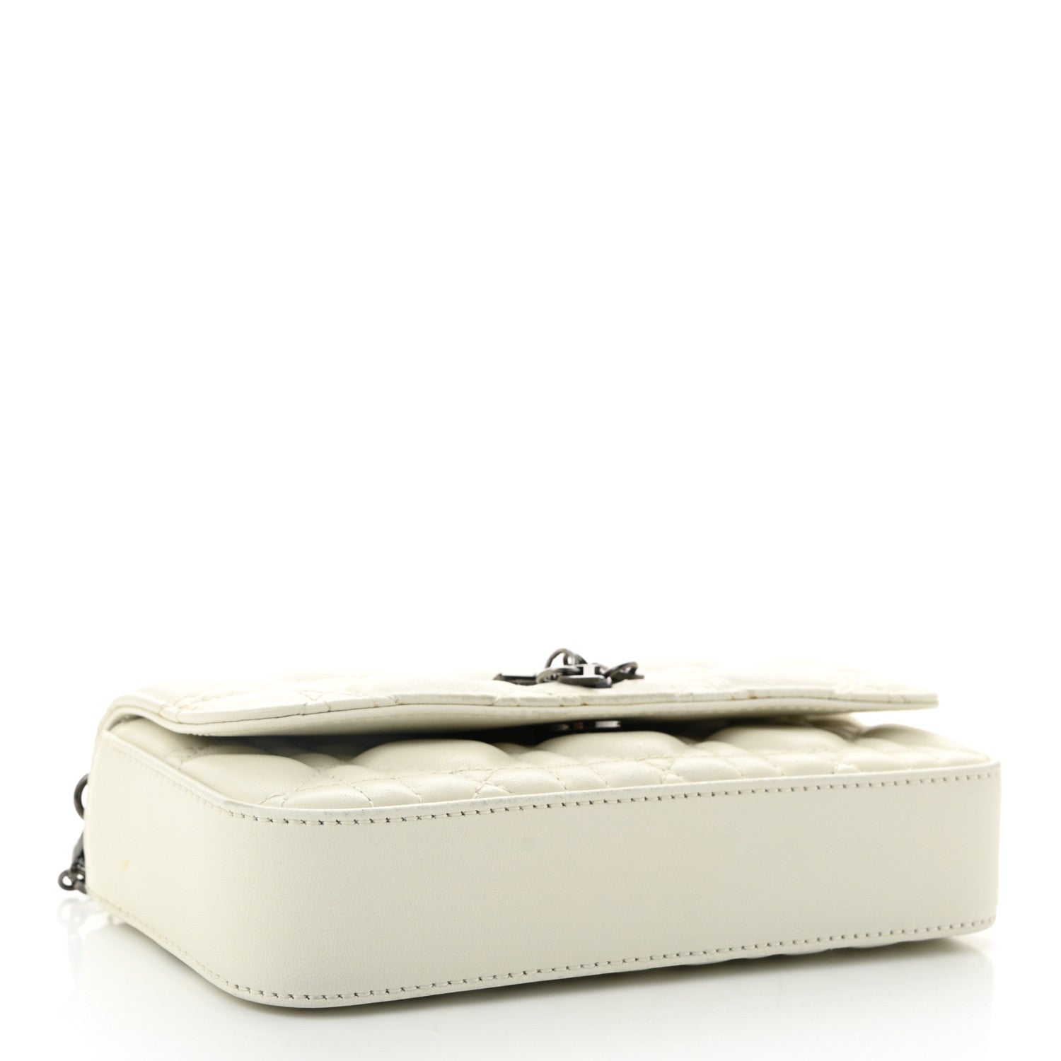 Christian Dior Calfskin Cannage Lady Dior Phone Pouch Latte 3 of 13