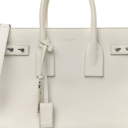 Saint Laurent Grained Calfskin Small Supple Sac De Jour White 6 of 9