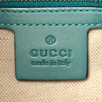 Gucci Metallic Guccissima Medium GG Twins Hobo Teal 6 of 12