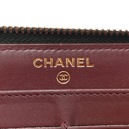 Chanel Caviar Quilted Large Gusset Zip Around Wallet Black 8 of 17