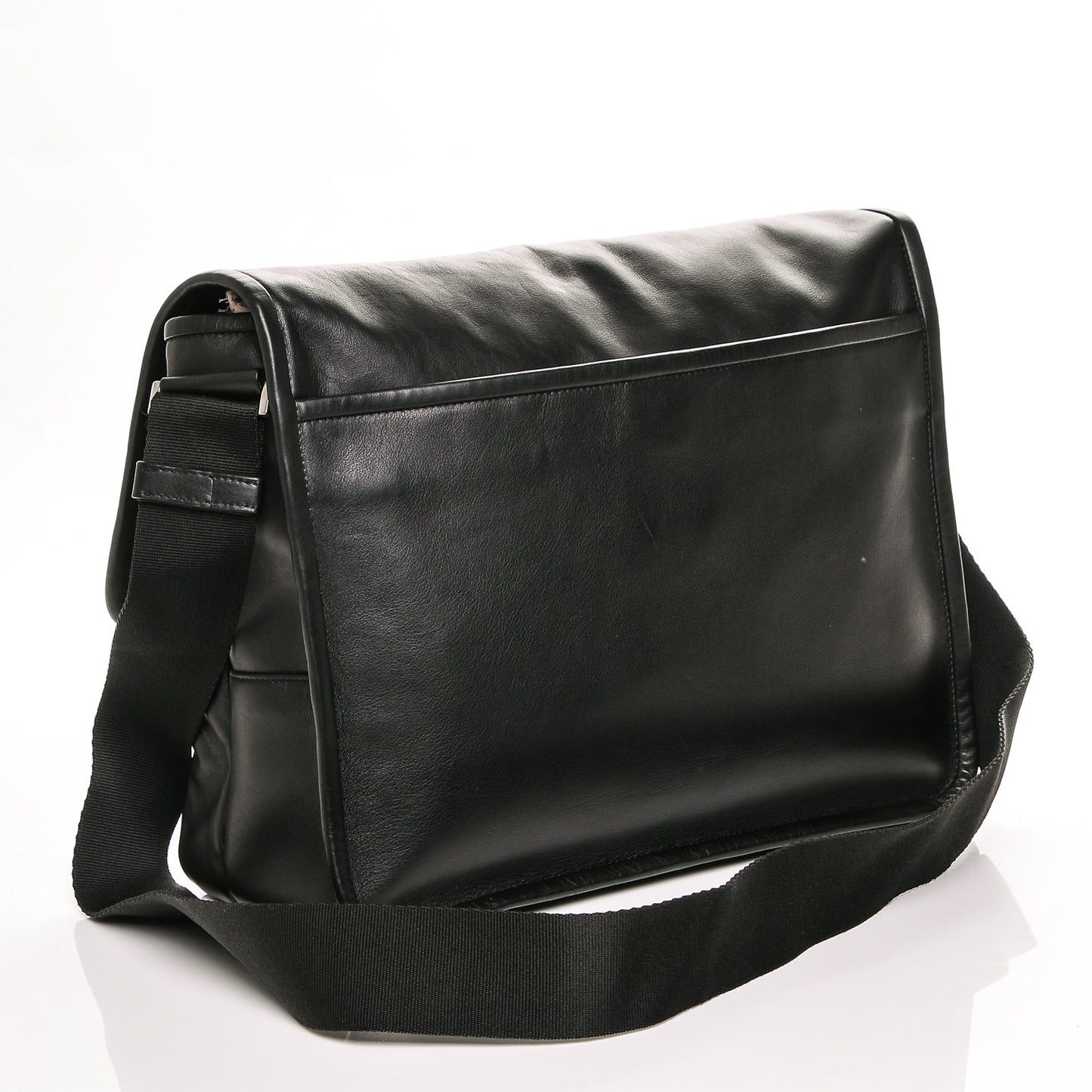 Calfskin Obsedia Messenger Black